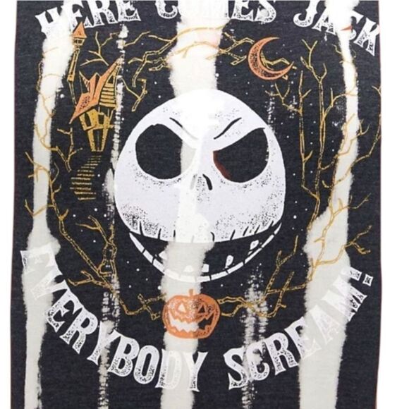 DISNEY/TORRIDJackSkellingtonNight before X-mas Black Spray Bleach Sweatshirt. - Picture 6 of 15